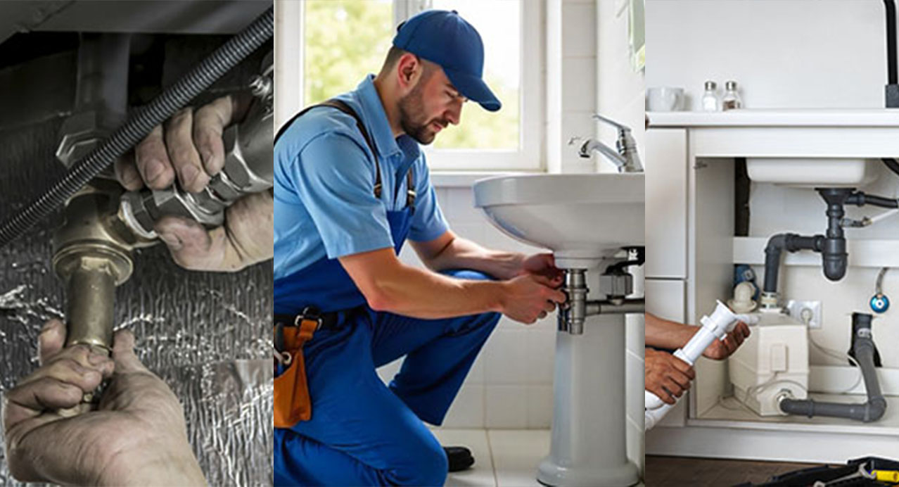 Plombier réparation en urgence pour un évier fuite d'eau.