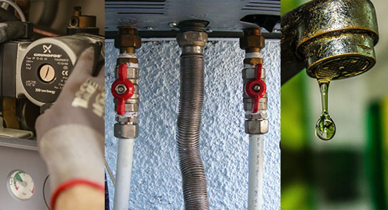 Differentes photos d'un plombier en intervention chez un particulier.